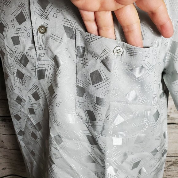 Vintage Summit Silk Short Sleeve Shirt Size M - Picture 2 of 6